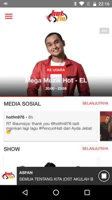 Hot FM android App screenshot 1